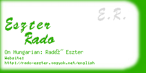 eszter rado business card